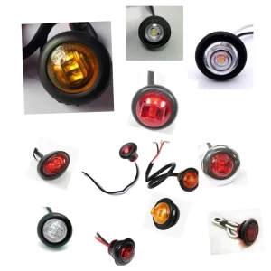 0.75″ 12v Red Amber Clear Color Classic Mini Led Fender Side Marker Clearance Light for Truck Trailer Other Car Accessories