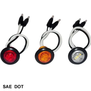 0.75 Mini Round LED Marker Clearance Light Trailer Side Marker Light
