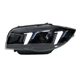 04-11 BMW 1 Series E87 Headlight Assembly Modified Fangs Two-Color LED Daytime Running Light 12V Lamp
