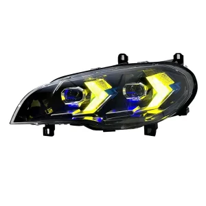 07-13 BMW X5 E70 Headlight Assembly Dual-Mode Daytime Running Lights 12V