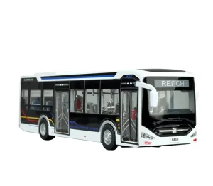 1/42 Scale Die Cast Battery Operated Eco-friendly Bus Toys with Lights for Kids Gift