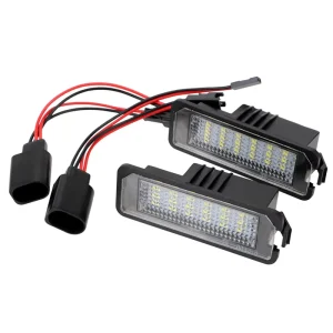 1 Pair Car License Number Plate Lights for VW Golf MK4 MK5 MK6 Passat Polo CC Eos Car Accessories