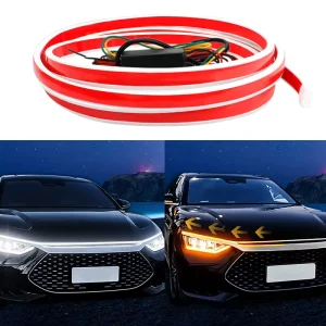 1.5M Car External Strip Flowing Day Time Running Light Turn Signal Light for Car Center Grille LED Modified Accessories Light