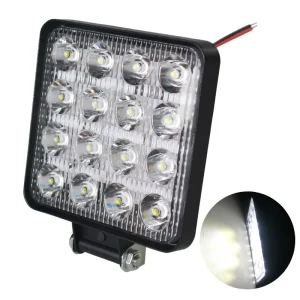 10-30V 16LED 4″ LED Fog Light 6000K 48W Offroad Work Light for Car Truck Boat Tractor with 12-Month Warranty
