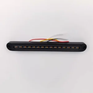 10 Inch LED Trailer Tail Light Bar Red & Amber Combined Brake Stop Turn Signal Lights for Truck Trailer Camper Van Boat Bus