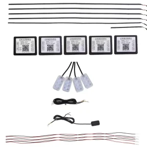 10 in 1 LED Car Atmosphere Lamp Interior LED Acrylic Strip Light Guide Fiber Optic RGB 64 Color Light Decoration Ambient Lights