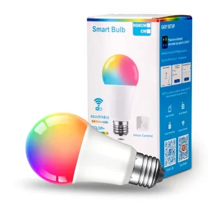 100-265VAC Multiple Colors Alexa WiFi TUYA APP Control Bedroom LED RGB Light Dimmable Smart Bulb A19 E27/E26