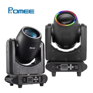 100W Mini Beam Wash Zoom LED Moving Head Light With RGB Circle Stripe Chasering Effect Auxiliary Light for Stage Lighting