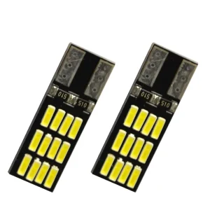 100pcs T10 24 SMD 4014 Chips 0.06A W5W 194 168 Car Interior Light Wedge Side Tail Light License Plate Bulb White 12V