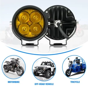105W Motorcycle Auxiliary Fog Led Spot Light with Wire Switch Motorcycle Lighting Systems Sport Light for 4 X 4