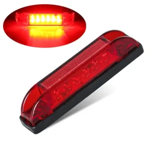 10CM 6 LED Super Bright Side Marker Clearance Light Indicator Lens for Truck Trailer Lorry RV Car