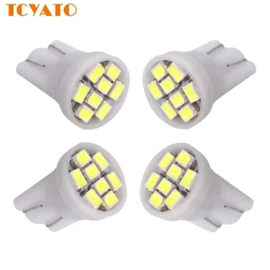 10T 20 W5W 1206 8 SMD Natural White Turn Lights Car LED Bulb for Cars