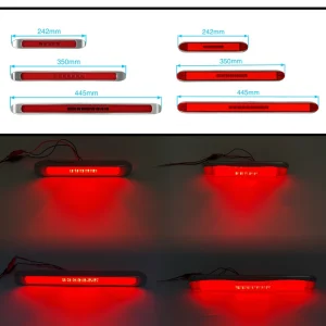 10V 30V 45cm Length Multi color Truck Long Strip Brake Lights Taillights High mounted Brake Lights