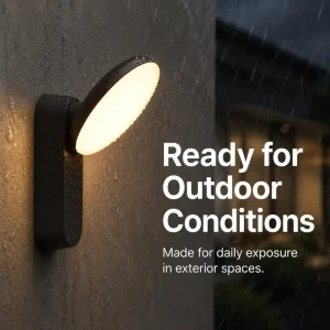 10W AC85 260V Waterproof Exterior Wall Sconce Aluminum Swivel Circular Round Light Modern Minimalist Courtyard Patio Light B7003