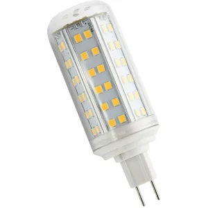 10W G8.5 Dimmable Flicker Free AC LED Light Bulb Warm White 110-130V/220-240V Manual Button Aluminum PC Lamp Body ROHS Certified