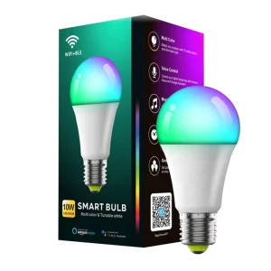 10W LED Smart WIFI+BT+2.4G Remote Control Bulb E27 RGB+CCT Dimmable Light Bulb Work with Alexa Google Home Voice Control