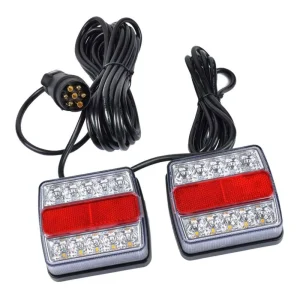 10m 7 Pin Plug 12V 16 Led Trailer Towing Light Kit Rear Stop Tail Turn Signal Lights License Number Plate Lamp Truck RV