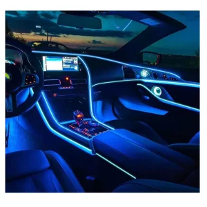 10m RGB LED Strip Light for Car Dashboard Decoration Interior Kits Flexible Plastic Fiber Optic No Adhesive