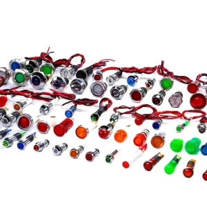 10mm Flat Head 12V LED Metal Car Turn Signal Light with Customize Symbol Pilot Lamp with 20cm Wire