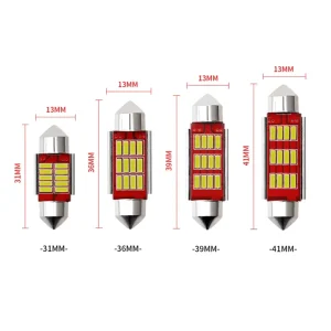 10pcs C5W LED Canbus Festoon 31mm 36 39 41 Car Bulb Interior Reading Light License Plate Lamp White 5000K Free Error