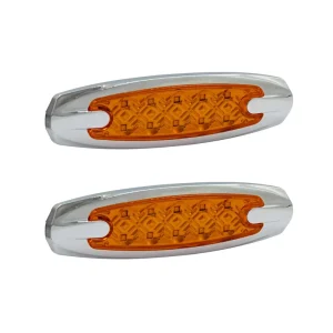 10pcs LED DC12V Truck and Trailer Side Marker Lights Amber Red Car Light Accessories