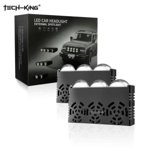 110W 2 PCS Car Spotlights Led Grille Lights with DRL Fan Driving Fog Work Light External Auxiliary Lights Off road Vehicle Truck