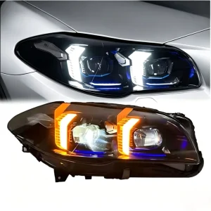 1117 for BMW 5 Series F10/F18 Headlight Assembly Upgrade Fang Style Laser Projector Lenses LED Daytime Running Lights 12V