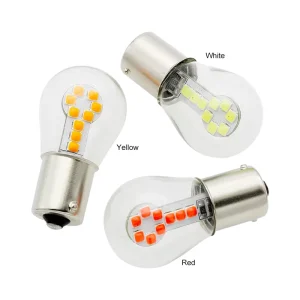 1156 Ba15s P21w LED Car Light Bulbs 12V 24V Glass 3030 LED Auto Parking Lamp Reverse Backup Lights DRL White Amber Red