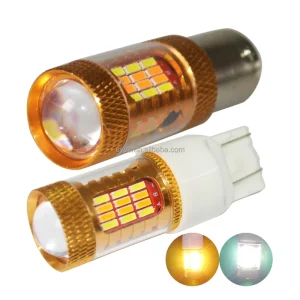1157 7443 3157 54LED 4014 54SMD White Yellow Dual Colors Brake Lamps Switchback Canbus LED Reverse Parking Backup Light Bulb