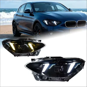 12 14 for 1 Series F20 Headlight Assembly Modification Fang Style Two Color Daytime Running Lights 12V LED Lens Headlights