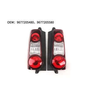 12 18 for Peugeot Partner Two door Version Tail Lights Rear Bumper Brake Lights Bumper Reflectors 9677205580 9677205480