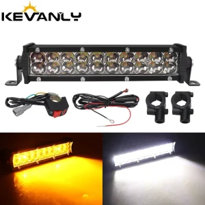 12-24V Car Work Light Bar 20SMD White Yellow Flash Mini Driving Spot Auxiliary Light Car Tractor SUV ATV Accessories