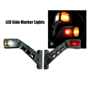12 24V Soft Position Dual Color Double Faces Side Marker Light LED Indicator Lamp for Heavy Truck Lorry Trailer