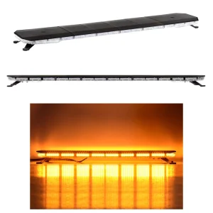 12 24V Universal LED Light Bar 62 Inch Full Size ECE R65 SAE J845 51 Flash Patterns Aluminum Base Roof Top Strobe Light