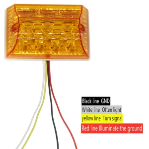 12 24V Waterproof Truck Lamp Five color Optional Warning LED Side Marker Lights with Four Wires