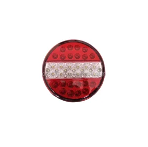 12-30V LED Multifunction Car Rear Lights Yellow Tail Lights With Clear Red Lens For 24V Bus Body Kits