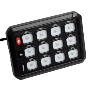 12 Gang Relay LED Switch Panel RGB Marine 12V 24V Truck Car Circuit Control Universal Off Road Switch Panel with RGB Color