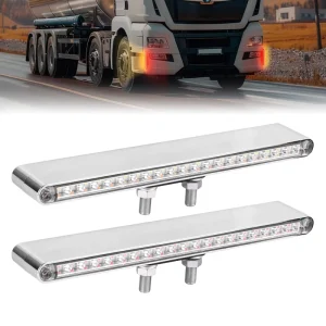 12 Inch 40LED Clear Lens Red+Amber Double Face Truck Trailer Light Bars with Double Studs Sealed Truck Trailer LED IP65