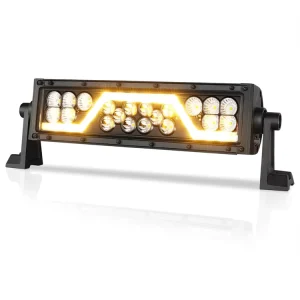 12 Inch Amber or White DRL Position Lamp Combo Beam 12V Led Driving Work Light Bar for UTV Side by Side