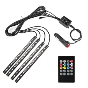 12 LED App Control RGB Inside With Music Mode Ambient Lighting Car Foot Led Lights for Car Interior Under Dash Lighting Kit