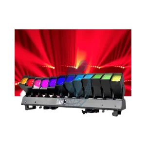 12 Leds RGBW 4 in 1 Waterproof Aluminum Moving Head Beam Wash Light with Pixel Zoom Matrix Bar for Stage Party Event Lighting