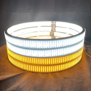 12 Row Switchback Wheel Light Amber White Sequential LED Turn Signals 140W for Truck Off Road 12V