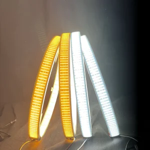 12 Row Switchback Wheel Lights Amber White Sequential LED Turn Signals Car Wheel Light for Truck Off Road 12V