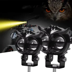 12 Volt 80V Owl Shape LED Headlight Side Led Light Mini Driving Light Front Fog Lights for Motorcycles Bikes ATVs