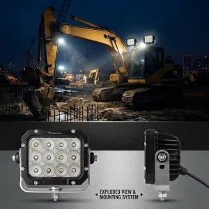 12000LM Heavy Duty IP69K Heavy Equipment Light Industrial Lighting for Polaris Ranger Sportsman General Can Am