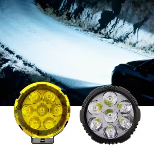 120W 4.5inch White Yellow Laser LED 7 Lens Aluminum High Low Beam 12V Dual Color Waterproof IP68 Car Offroad Driving Light