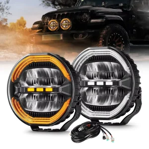120W 4×4 Ultra Bright Spotlight 9 Inch Off Road LED Light Roof Rack Mounting Suitable for Trucks SUVs Off Road Jeeps
