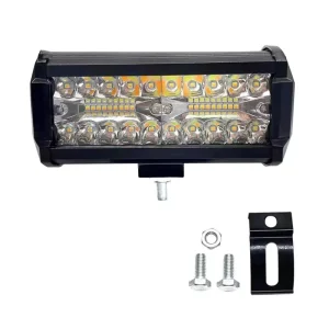 120W IP67 Waterproof Aluminum PC Bumper Yellow White Dual Color LED Car Fog Light Bars Auto Exterior Lighting