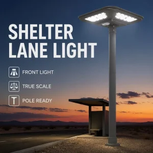 120W Integrated Solar Street Light Easy Install Wireless Cost Saving for Bus Shelter Lighting