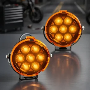 120W LED Auto Spotlights Car Motorcycle Auxiliary Work Lights Truck Offroad 4.5 Inch Natural White 7 Lens Retrofit Upgrade